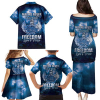 Federated States of Micronesia Veterans Day Family Matching Puletasi and Hawaiian Shirt May We Never Forget Freedom Isn't Free