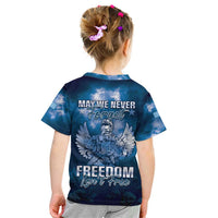 Federated States of Micronesia Veterans Day Kid T Shirt May We Never Forget Freedom Isn't Free LT05 - Polynesian Pride