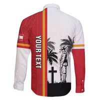 French Polynesia Armistice Day Family Matching Long Sleeve Bodycon Dress and Hawaiian Shirt Lest We Forget Flag Style