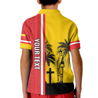 Marquesas Islands Armistice Day Kid Polo Shirt Lest We Forget Flag Style LT05 - Polynesian Pride