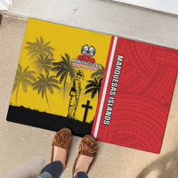 Marquesas Islands Armistice Day Rubber Doormat Lest We Forget Flag Style LT05 - Polynesian Pride