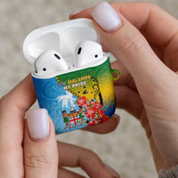 Malampa Fiji Day AirPods Case Tribal Pattern With Tropical Flowers - Polynesian Pride