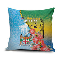 Malampa Fiji Day Pillow Cover Tribal Pattern With Tropical Flowers LT05 Colorful - Polynesian Pride