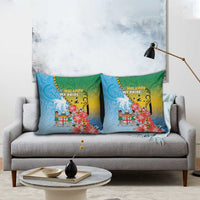 Malampa Fiji Day Pillow Cover Tribal Pattern With Tropical Flowers LT05 - Polynesian Pride