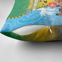 Malampa Fiji Day Pillow Cover Tribal Pattern With Tropical Flowers LT05 - Polynesian Pride