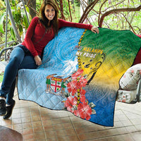 Malampa Fiji Day Quilt Tribal Pattern With Tropical Flowers - Polynesian Pride