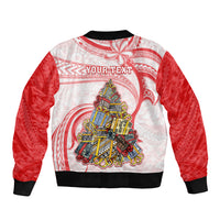 Personalized Happy Boxing Day Bomber Jacket Polynesian Gift Boxes Christmas Tree LT05 - Polynesian Pride