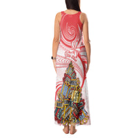 Personalized Happy Boxing Day Tank Maxi Dress Polynesian Gift Boxes Christmas Tree LT05 - Polynesian Pride