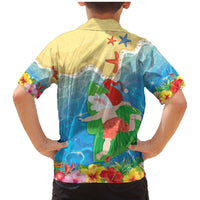 Christmas In Hawaii Family Matching Mermaid Dress and Hawaiian Shirt Tis The Sea Sun