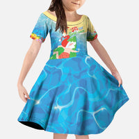 Christmas In Hawaii Family Matching Off The Shoulder Long Sleeve Dress and Hawaiian Shirt Tis The Sea Sun