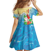 Christmas In Hawaii Family Matching Off Shoulder Short Dress and Hawaiian Shirt Tis The Sea Sun