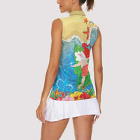 Christmas In Hawaii Women Sleeveless Polo Shirt Tis The Sea Sun