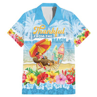 Personalised Hawaii Funny Thanksgiving Family Matching Mermaid Dress and Hawaiian Shirt Thankful From The Beach