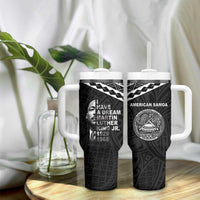 American Samoa MLK Day Tumbler With Handle Polynesian Style