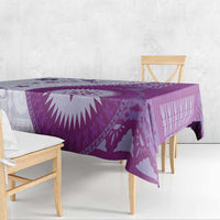 Bula Fiji Tablecloth Violet Plumeria Masi Tapa Pattern LT05 - Polynesian Pride