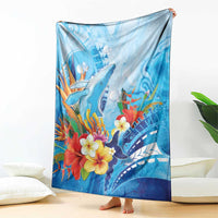 Polynesia Humpback Whale Blanket Ocean Style