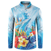 Polynesia Humpback Whale Button Sweatshirt Ocean Style