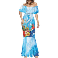 Polynesia Humpback Whale Mermaid Dress Ocean Style
