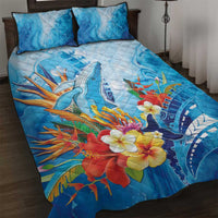 Polynesia Humpback Whale Quilt Bed Set Ocean Style