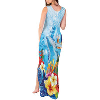 Polynesia Humpback Whale Tank Maxi Dress Ocean Style