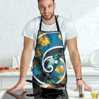 New Zealand Tui Bird Apron Maori Koru With Kowhai Flowers