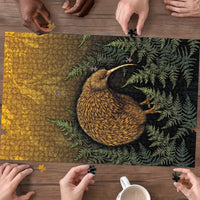 New Zealand Kiwi Bird Puzzle Silver Fern Mix Maori Pattern