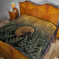 New Zealand Kiwi Bird Quilt Silver Fern Mix Maori Pattern LT05 - Polynesian Pride