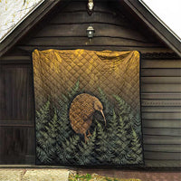 New Zealand Kiwi Bird Quilt Silver Fern Mix Maori Pattern LT05 - Polynesian Pride