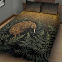 New Zealand Kiwi Bird Quilt Bed Set Silver Fern Mix Maori Pattern LT05 - Polynesian Pride