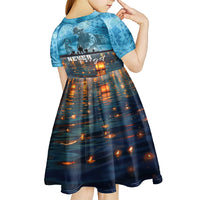 Hawaii Memorial Day Lantern Floating Kid Short Sleeve Dress Always In Our Hearts