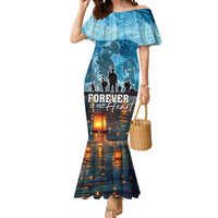 Hawaii Memorial Day Lantern Floating Mermaid Dress Always In Our Hearts LT05 Women Blue - Polynesian Pride