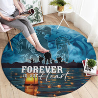 Hawaii Memorial Day Lantern Floating Round Carpet Always In Our Hearts LT05 - Polynesian Pride