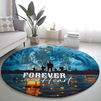 Hawaii Memorial Day Lantern Floating Round Carpet Always In Our Hearts LT05 - Polynesian Pride