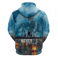 Hawaii Memorial Day Lantern Floating Zip Hoodie Always In Our Hearts LT05 - Polynesian Pride