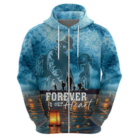 Hawaii Memorial Day Lantern Floating Zip Hoodie Always In Our Hearts LT05 - Polynesian Pride
