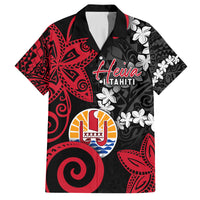Tahiti Heiva Festival Family Matching Summer Maxi Dress and Hawaiian Shirt Floral Pattern With Coat Of Arms