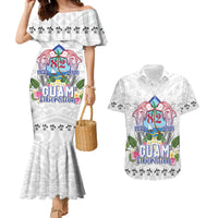 Guam Chamorro Liberation Day Couples Matching Mermaid Dress and Hawaiian Shirt 82nd Anniversary LT05 White - Polynesian Pride