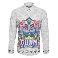 Guam Chamorro Liberation Day Family Matching Puletasi and Hawaiian Shirt 82nd Anniversary LT05 Dad's Shirt - Long Sleeve White - Polynesian Pride
