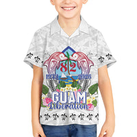 Guam Chamorro Liberation Day Family Matching Summer Maxi Dress and Hawaiian Shirt 82nd Anniversary LT05 Son's Shirt White - Polynesian Pride
