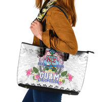 Guam Chamorro Liberation Day Leather Tote Bag 82nd Anniversary LT05 White - Polynesian Pride