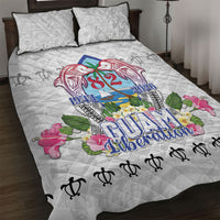 Guam Chamorro Liberation Day Quilt Bed Set 82nd Anniversary LT05 White - Polynesian Pride