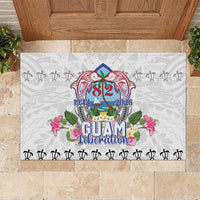 Guam Chamorro Liberation Day Rubber Doormat 82nd Anniversary LT05 White - Polynesian Pride