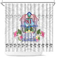 Guam Chamorro Liberation Day Shower Curtain 82nd Anniversary LT05 White - Polynesian Pride