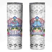 Guam Chamorro Liberation Day Skinny Tumbler 82nd Anniversary LT05 White - Polynesian Pride