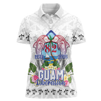 Guam Chamorro Liberation Day Women Polo Shirt 82nd Anniversary LT05 Female White - Polynesian Pride