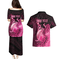 Personalised Cancer Fighter Couples Matching Puletasi and Hawaiian Shirt I Beat Cancer