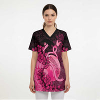Personalised Cancer Fighter Scrub Top I Beat Cancer - Polynesian Pride