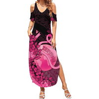 Personalised Cancer Fighter Summer Maxi Dress I Beat Cancer LT05 Women Pink - Polynesian Pride