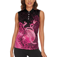 Personalised Cancer Fighter Women Sleeveless Polo Shirt I Beat Cancer