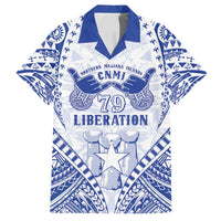 Northern Mariana Islands Liberation Day Family Matching Long Sleeve Bodycon Dress and Hawaiian Shirt 79th Anniversary